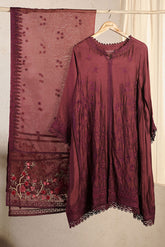 DA-2020 PURPLE EMBROIDERED KURTA WITH DUPATTA