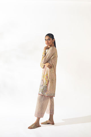 SS24DC-2347 LIGHT PINK LAWN 2PCS PRINTED KURTA WITH TROUSER