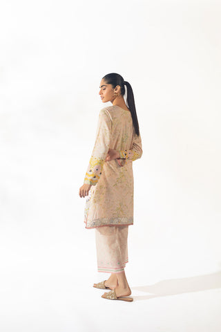 SS24DC-2347 LIGHT PINK LAWN 2PCS PRINTED KURTA WITH TROUSER