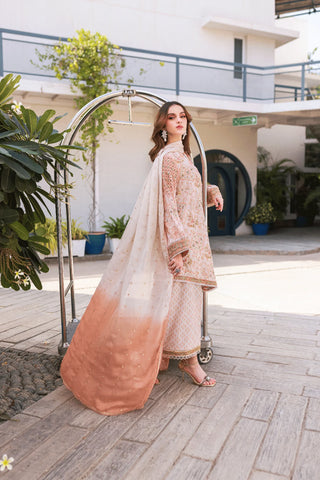 SS24DD-2670 BEIGE TIE DYE DUPATTA
