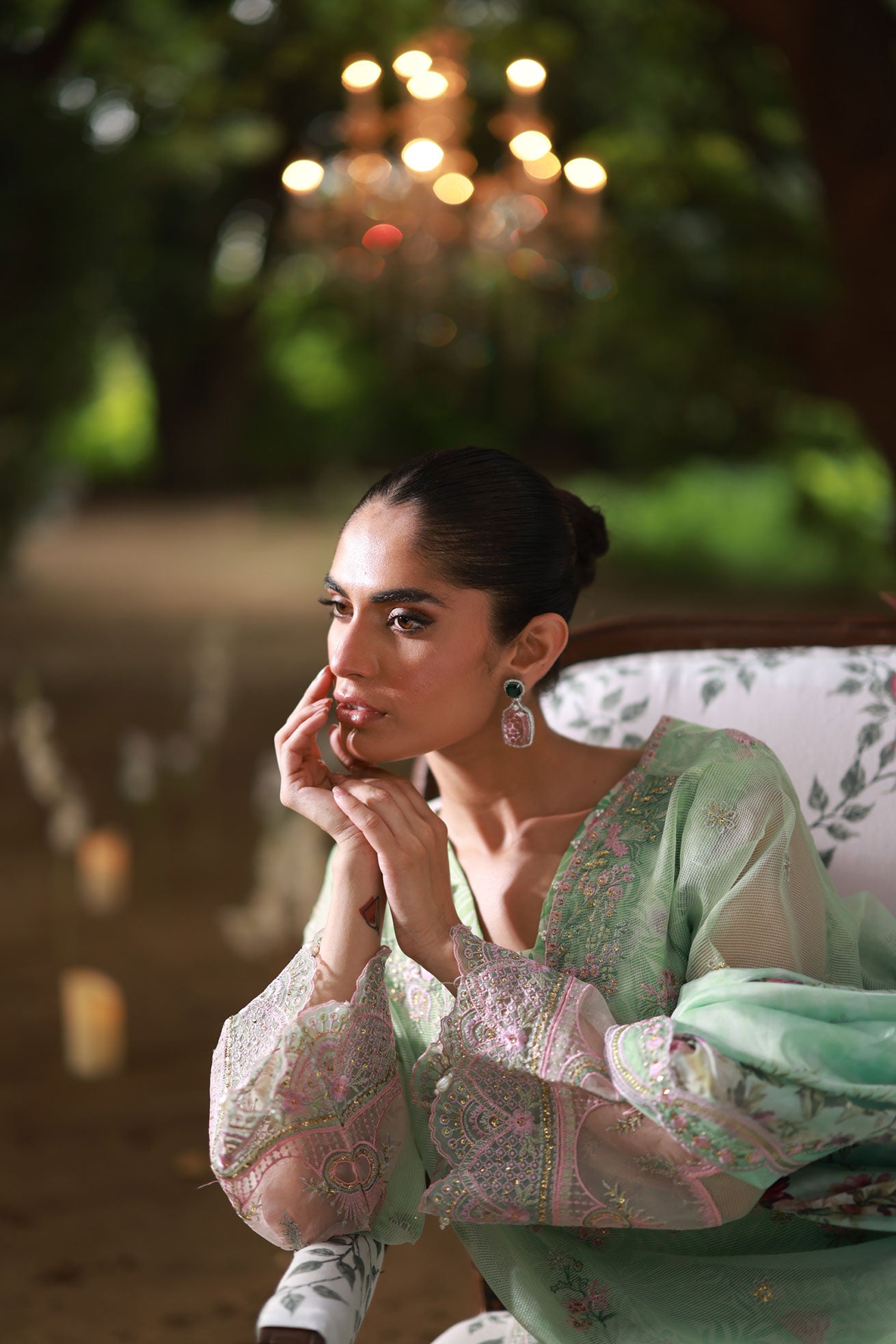 Elegant unstitched Eid collection lawn.