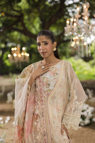 Floral Jardin Festive lawn suit.