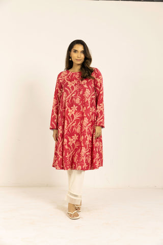 SS24DC-0605 PINK PRINTED KURTA