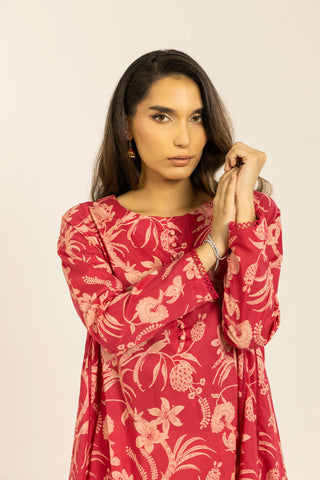 SS24DC-0605 PINK PRINTED KURTA