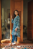 DC-2176 NAVY BLUE LAWN 2PCS PRINTED KURTA WITH TROUSER