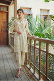 DC-2224 OFF WHITE LAWN 2PCS PRINTED KURTA WITH TROUSER