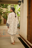 DC-2202 OFF WHITE LAWN 2PCS PRINTED KURTA WITH TROUSER