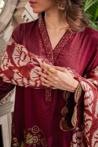 SS24DD-1185  MAROON DUPATTA