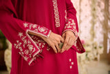 DA-2166 PINK 2PCS  EMBROIDERED KURTA WITH TROUSER