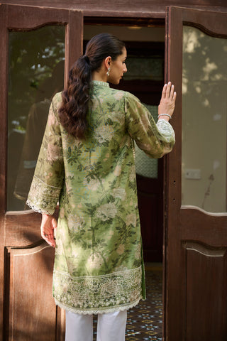 SS24DA-1885 GREEN EMBROIDERED KURTA