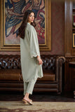 DC-2216 L-GREEN 2PCS  EMBROIDERED KURTA WITH TROUSER