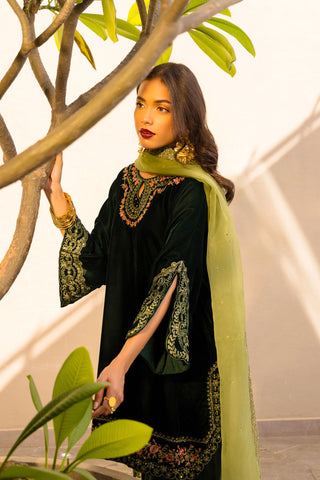 FW24DD-2609  L-GREEN DUPATTA