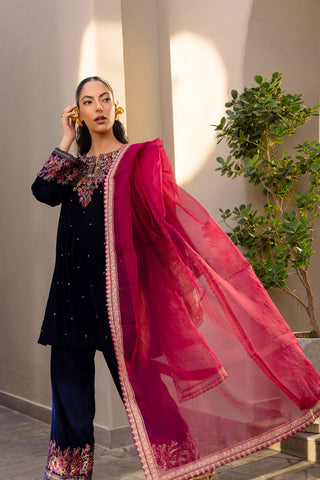 FW24DD-2612  MAROON DUPATTA