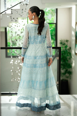 SS25DA-2728 SKY BLUE  2PCS EMBROIDERED PISHWAS WITH TROUSER