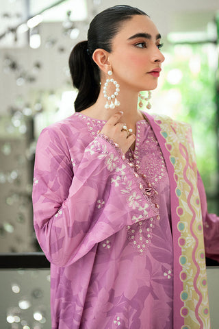 SS25DA-2746 LILAC 2PCS EMBROIDERED KURTA WITH TROUSER