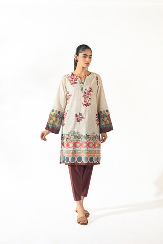 SS24DC-0615 OFF WHITE EMBROIDERED KURTA