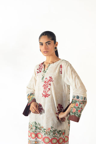 SS24DC-0615 OFF WHITE EMBROIDERED KURTA