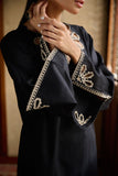 DC-2175 BLACK 2PCS  EMBROIDERED KURTA WITH TROUSER