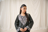 DC-2189 BLACK 2PCS  PRINTED KURTA WITH TROUSER