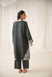 DC-2189 BLACK 2PCS  PRINTED KURTA WITH TROUSER