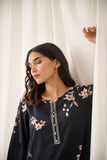 DC-2190 BLACK 2PCS  PRINTED KURTA WITH TROUSER