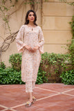 DC-2229 BEIGE PREMIUM COTTON 2PCS KURTA WITH TROUSER