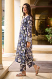 DC-2232 NAVY BLUE PREMIUM COTTON 2PCS KURTA WITH TROUSER