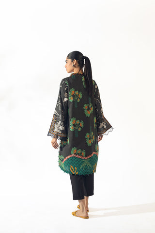 SS24DC-2331 BLACK EMBROIDERED KURTA