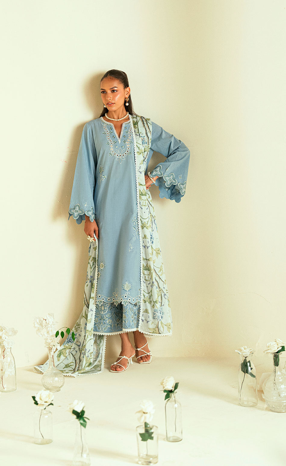 SS25DD-2553  SKY BLUE DUPATTA