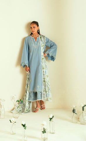 SS25DD-2553  SKY BLUE DUPATTA