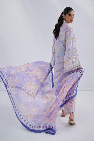 SS25DD-2556  PURPLE PRINTED DUPATTA