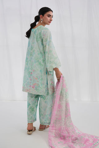 SS25DD-2558  L-PINK PRINTED DUPATTA