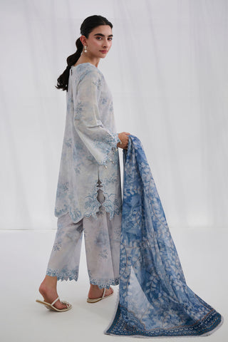 SS25DD-2562  GREY PRINTED DUPATTA