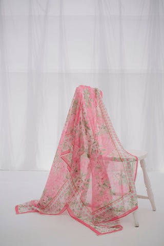SS25DD-2559  PINK PRINTED DUPATTA