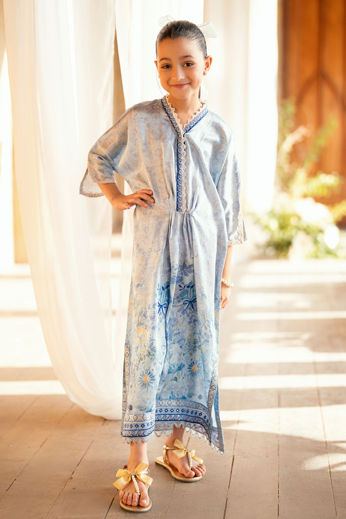 SS26DK-0209 SKY BLUE 1 Pcs Kaftan