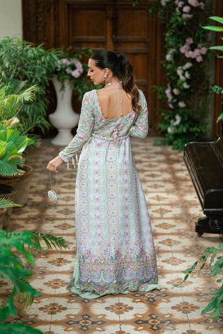 SS25DL-0338 GREEN 2Pcs SHIRT WITH TROUSER