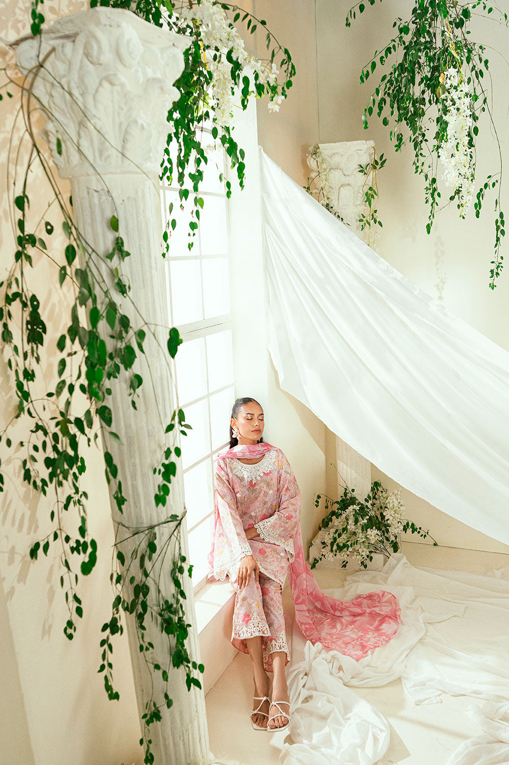 SS25DD-2552  PINK DUPATTA