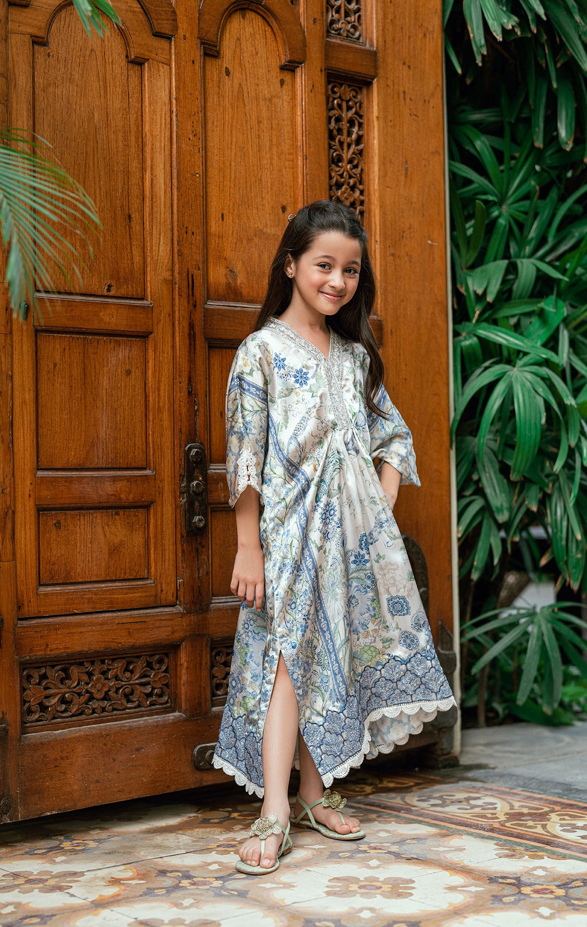 SS25DK-0201 SKY BLUE 1 Pcs Kaftan