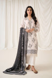 DU-3164 - OFF-WHITE -  PRINTED LAWN - 3PCS