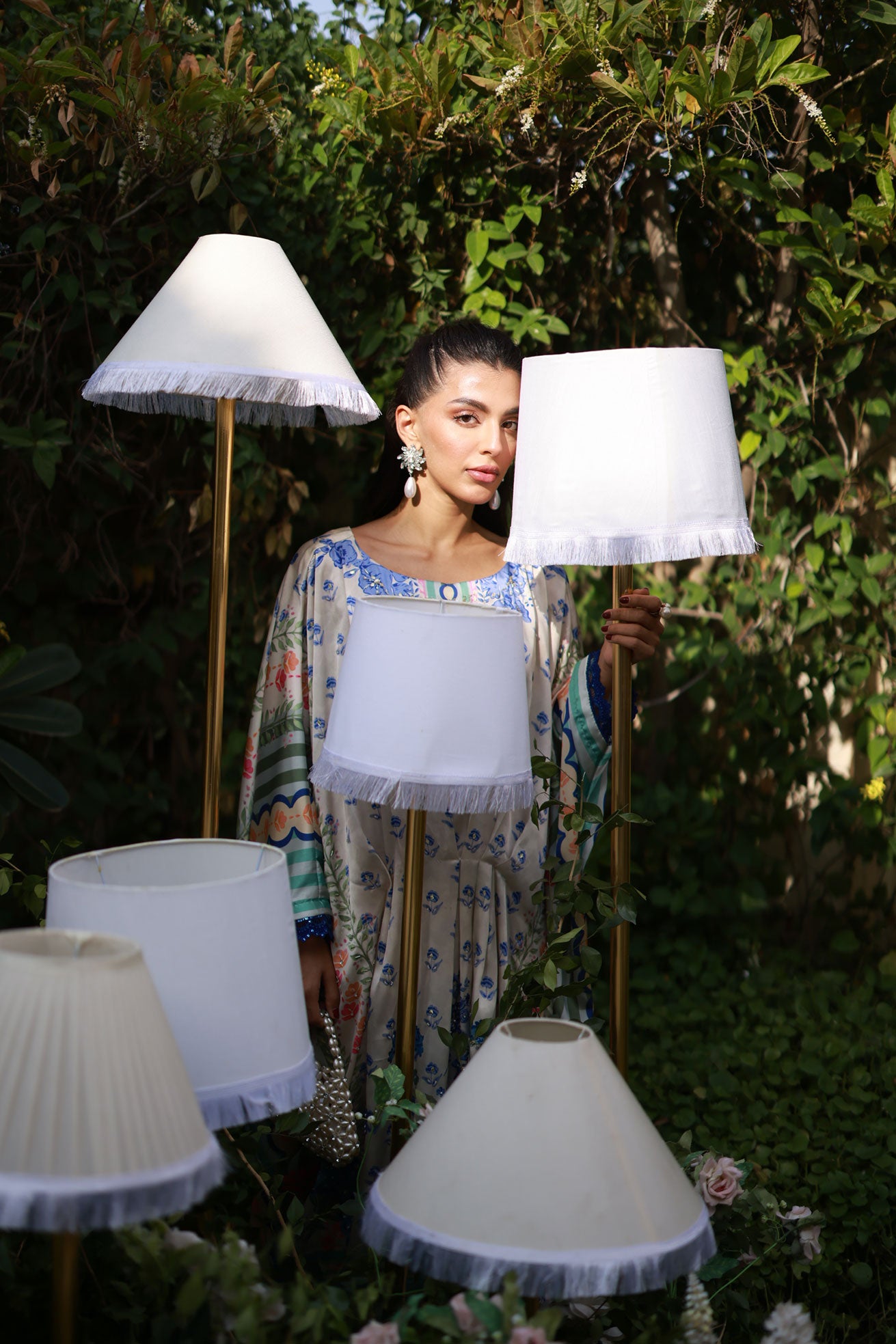 FW25DA-2869 MULTI HAND EMBELLISHED KAFTAN