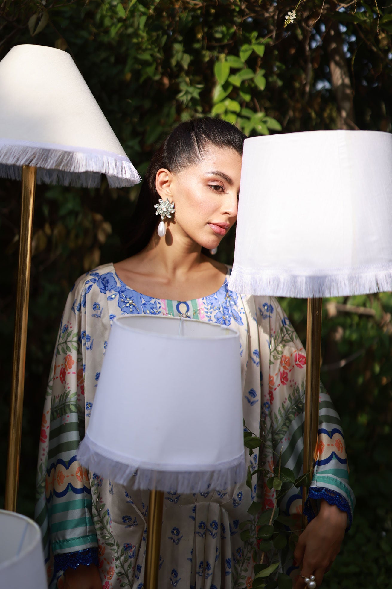 FW25DA-2869 MULTI HAND EMBELLISHED KAFTAN