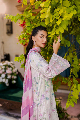 Silk Tunic - 2PCS HAND EMBELLISHED  SHIRT WITH TROUSER-FW25DA-2868 OFF WHITE