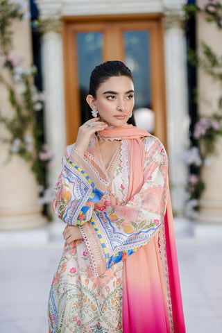 FW25DD-2870  ORANGE TIE DYE DUPATTA