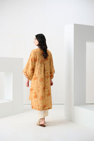 DC-0561 MUSTARD EMBROIDERED KURTA