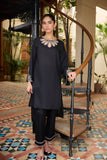 DC-2175 BLACK 2PCS  EMBROIDERED KURTA WITH TROUSER
