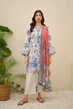 DU-3150 - WHITE -  EMBROIDERED LAWN - 3PCS