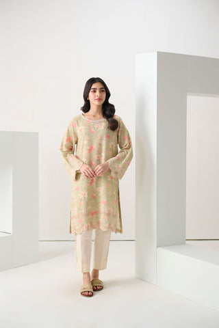 DC-0541 MINT GREEN EMBROIDERED KURTA