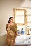 DA-1461 Beige EMBROIDERED KURTA WITH DUPATTA