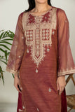 DA-1508 MAROON EMBROIDERED KURTA