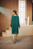 DA-1560 GREEN EMBROIDERED KURTA